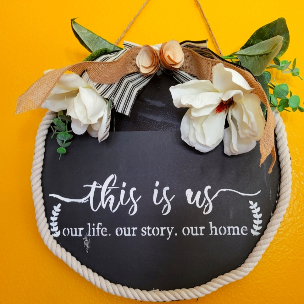 This is us door sign.